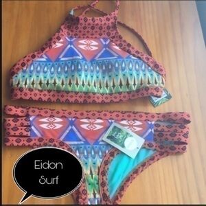 Eidon nigh neck top size small with full coverage xsmall bottoms NWT